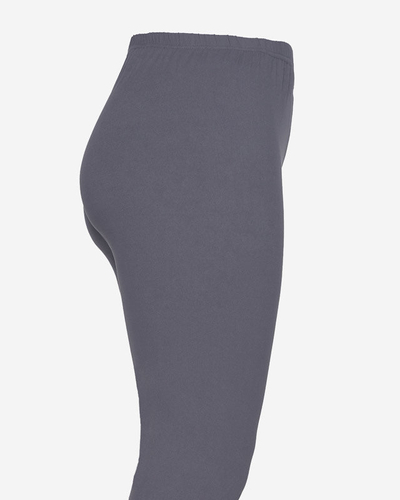 Dark gray women's bamboo leggings PLUS SIZE - Clothing