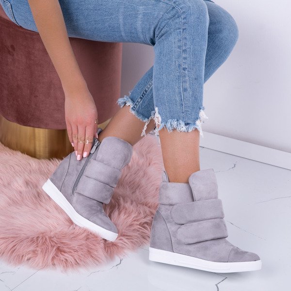 Gray sneakers with a covered wedge Oh Little Girl - Footwear