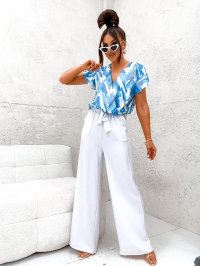 Royalfashion Long women's jumpsuit with print