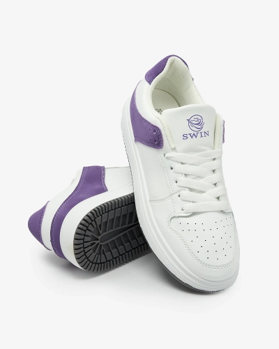 Royalfashion Balti un violeti sieviešu sporta apavi Elevace