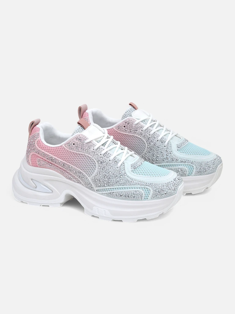 Спортивные кроссовки Royalfashion для женщин с стразами Bloss