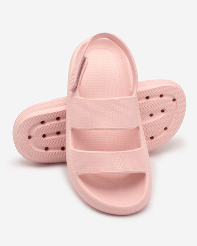 Royalfashion Bright pink children's rubber Velcro sandals Flexi Steps