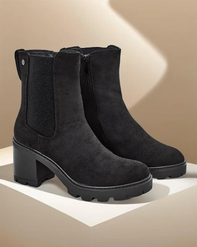 Royalfashion Eko-suede women's ankle boots on a post Weggis