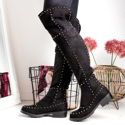 Flat boots with Magus studs - Footwear
