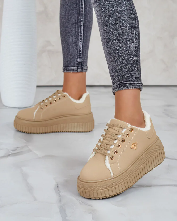 Royalfashion Утепленные женские кроссовки с мехом Noxu