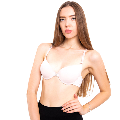 Gaiši rozā sieviešu push-up krūšturis bez aizdares - Apakšveļa