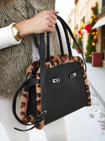 Маленькая женская сумочка из экокожи с леопардовым принтом Panthory