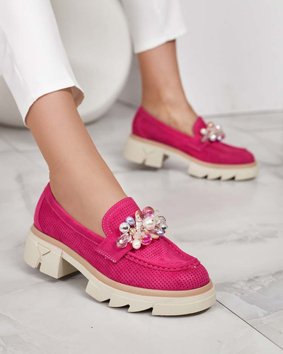 Royalfashion Женские мокасины с разноцветными кристаллами Glam