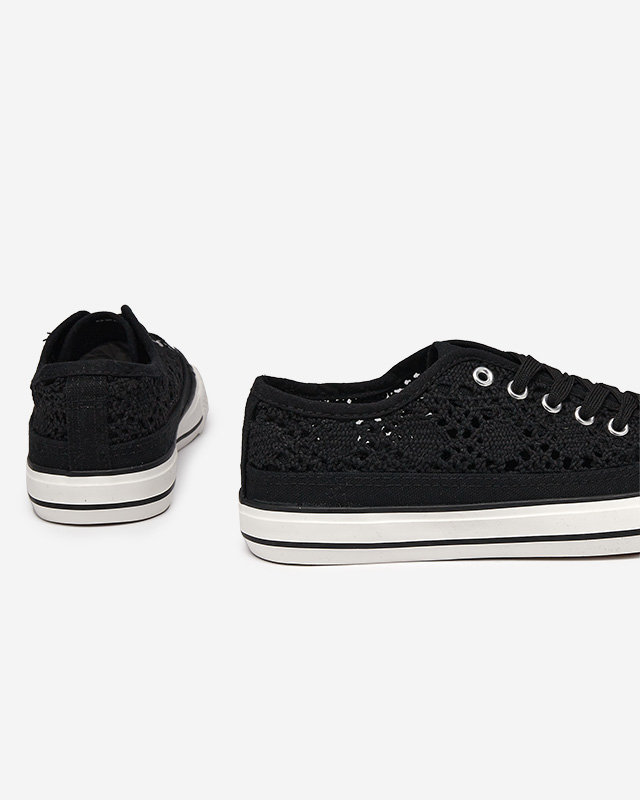 Black women's openwork Tareni sneakers - Footwear