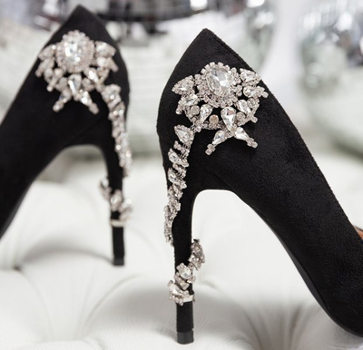 Black stilettos with Gabriel ornament - Footwear 1