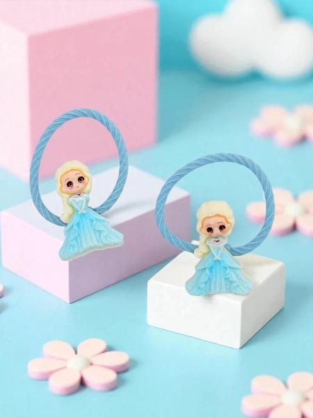 Hair ties with a princess motif