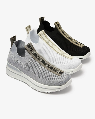 Женские спортивные туфли-слипы с надписью белого цвета Cerppa- Footwear