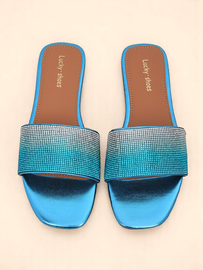 Royalfashion Женские шлепанцы с цирконами ShinyGlow