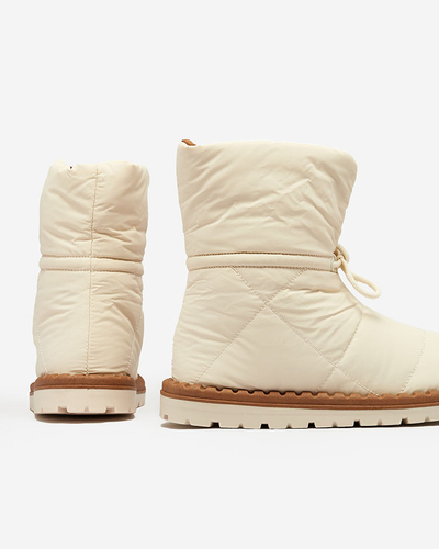Royalfashion Women's slip-on snow boots in beige Nevonsis