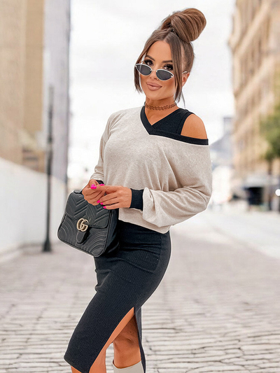 Royalfashion Черный женский повседневный комплект