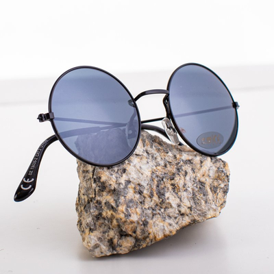 Women's Black Linen Sunglasses - Glasses