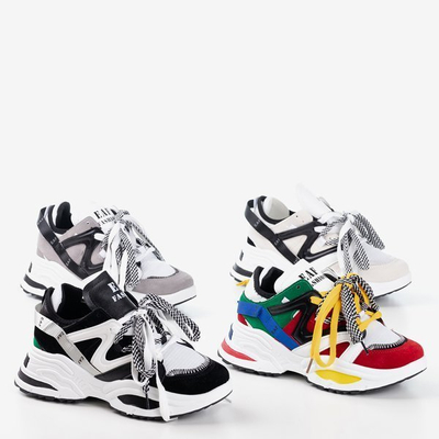OUTLET Multicolored women's sneakers with a thick sole Eafi - Footwear