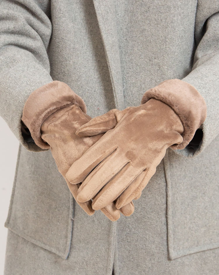 Royalfashion Brown women's gloves