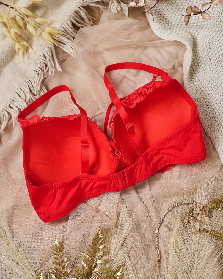 Royalfashion Women's bra decorated with lace