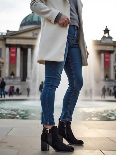 Royalfashion Women's ankle boots on a Vierod post