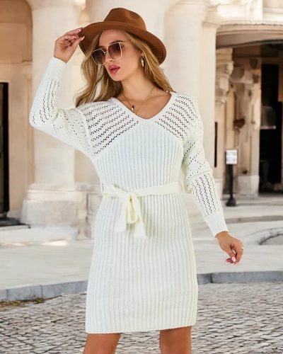 Royalfashion Sieviešu džempera kleita ar ielaidumu