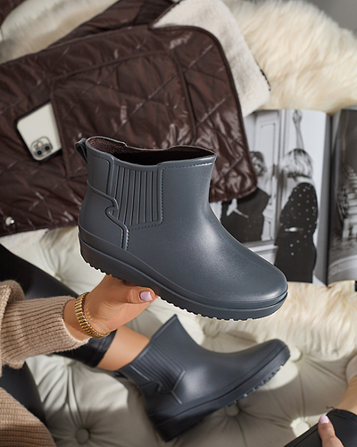 Gray matte women's wellingtons Neriva - Footwear