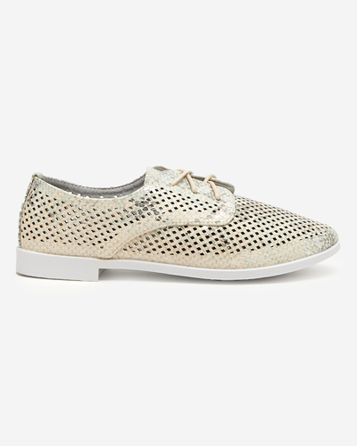 OUTLET Light green women's openwork half shoes Kotniso - Footwear