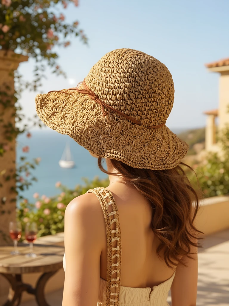 Royalfashion Women's Straw Hat Whisper Bow