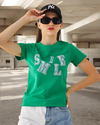 Royalfashion Sieviešu kokvilnas blūze ar uzrakstu