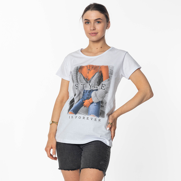 Sieviešu T-krekls ar apdruku - Apģērbs