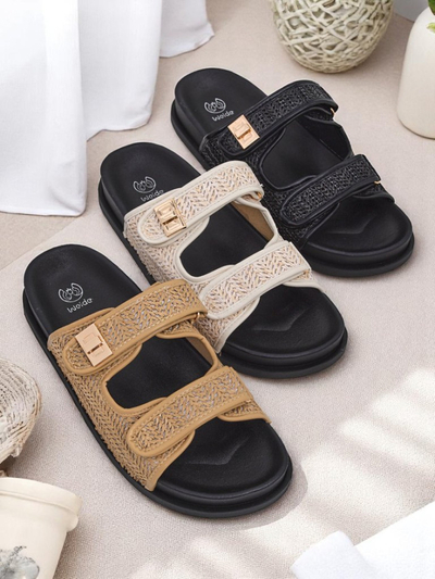 Royal Fashion Women's braided slip-on sandals