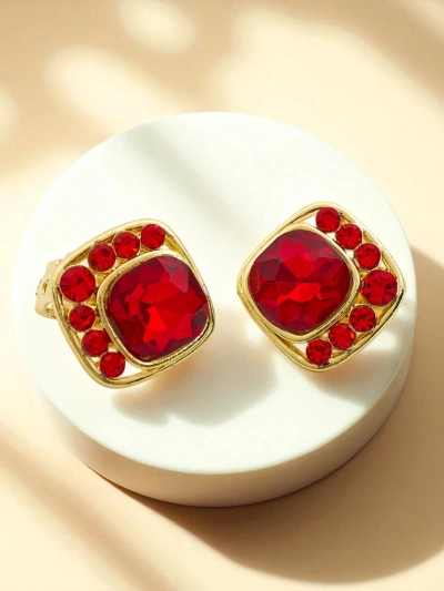 Royalfashion Sieviešu auskari ar kristāliem un kubiskā cirkonija klipšiem