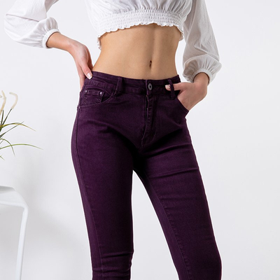 Purple Women's Material Tube Pants - Clothing