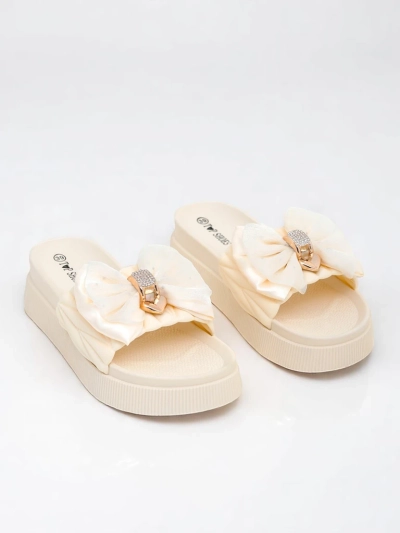 Royalfashion Women's Platform Flip-Flops with Bow Sento Pace