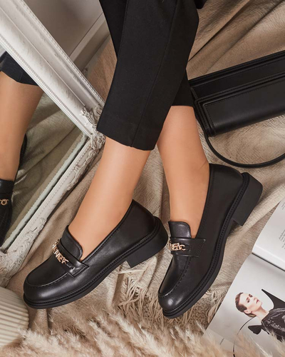 Royalfashion Lakoti sieviešu mokasīni melnā krāsā Kerifi