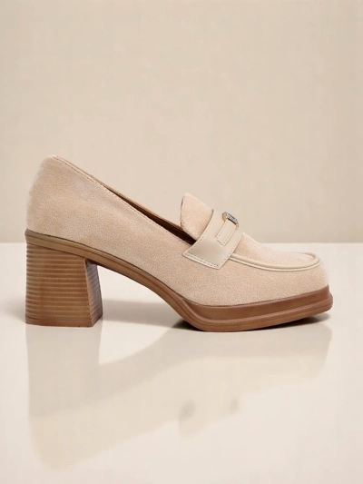 Royalfashion women’s block-heel loafers Evelay