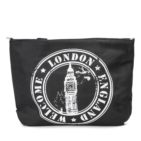 Black bag with building - Handbags