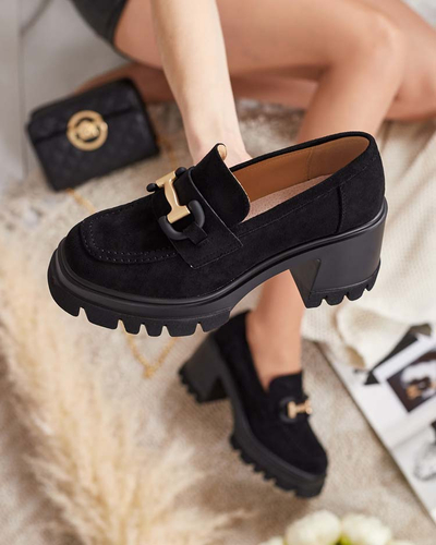Elegant Vulcano Sandals in Black Suede