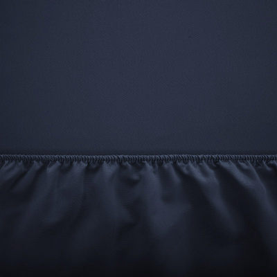 Cotton navy blue sheet with an elastic band 200x220 - Sheets
