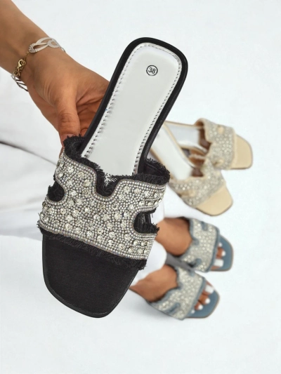 Royalfashion Sieviešu sandales ar rhinestones CrystalEase