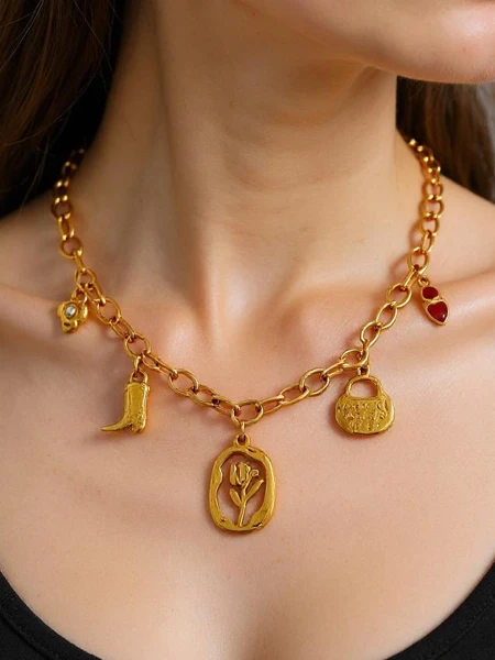 Aurelia Charis Necklace with boho pendants