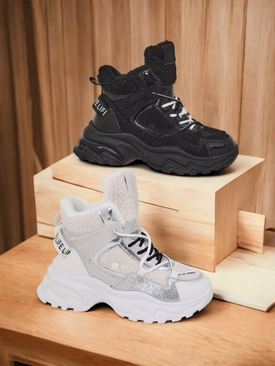 Royalfashion Women's Sneakers with Warm Lining Pieco