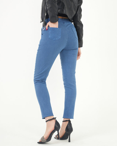 Women's navy blue skinny treggings - Clothing