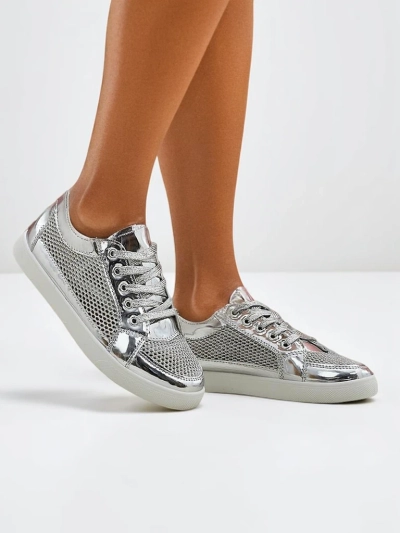 Royalfashion Лаковые женские экокожаные кроссовки Azzuros