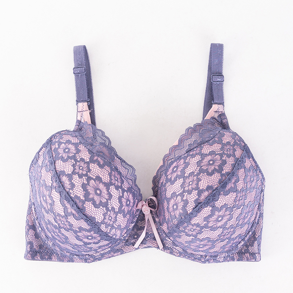 Violet-pink women's lace bra - Underwear