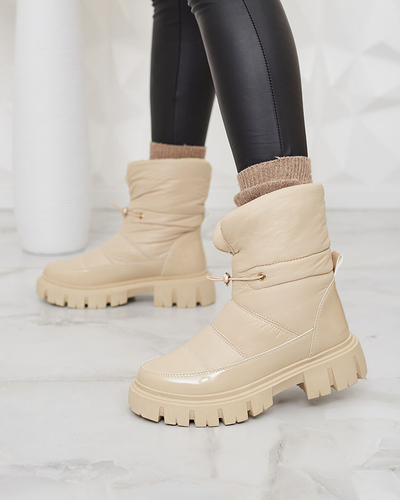 Royalfashion Slip-on sieviešu sniega zābaki bēšā krāsā Sadella