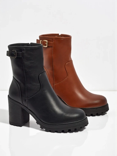 Botki damski eko kozana na stupku Sylvarra