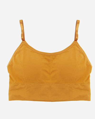 Women's Mustard-colored Sports Bra - Underwear