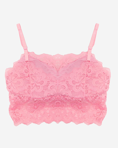 Women's pink lace bralette - Underwear