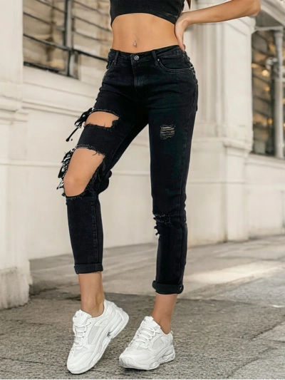 Royalfashion Women's mom jeans pants
